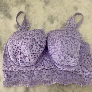 Victoria Secret 38DDD underwire push up lilac color bralette